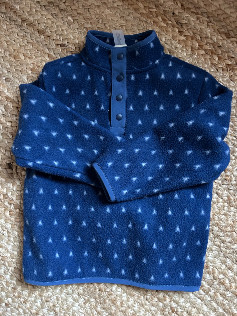 Outdoor Voices Kids Blue Fleece Pullover Sweater